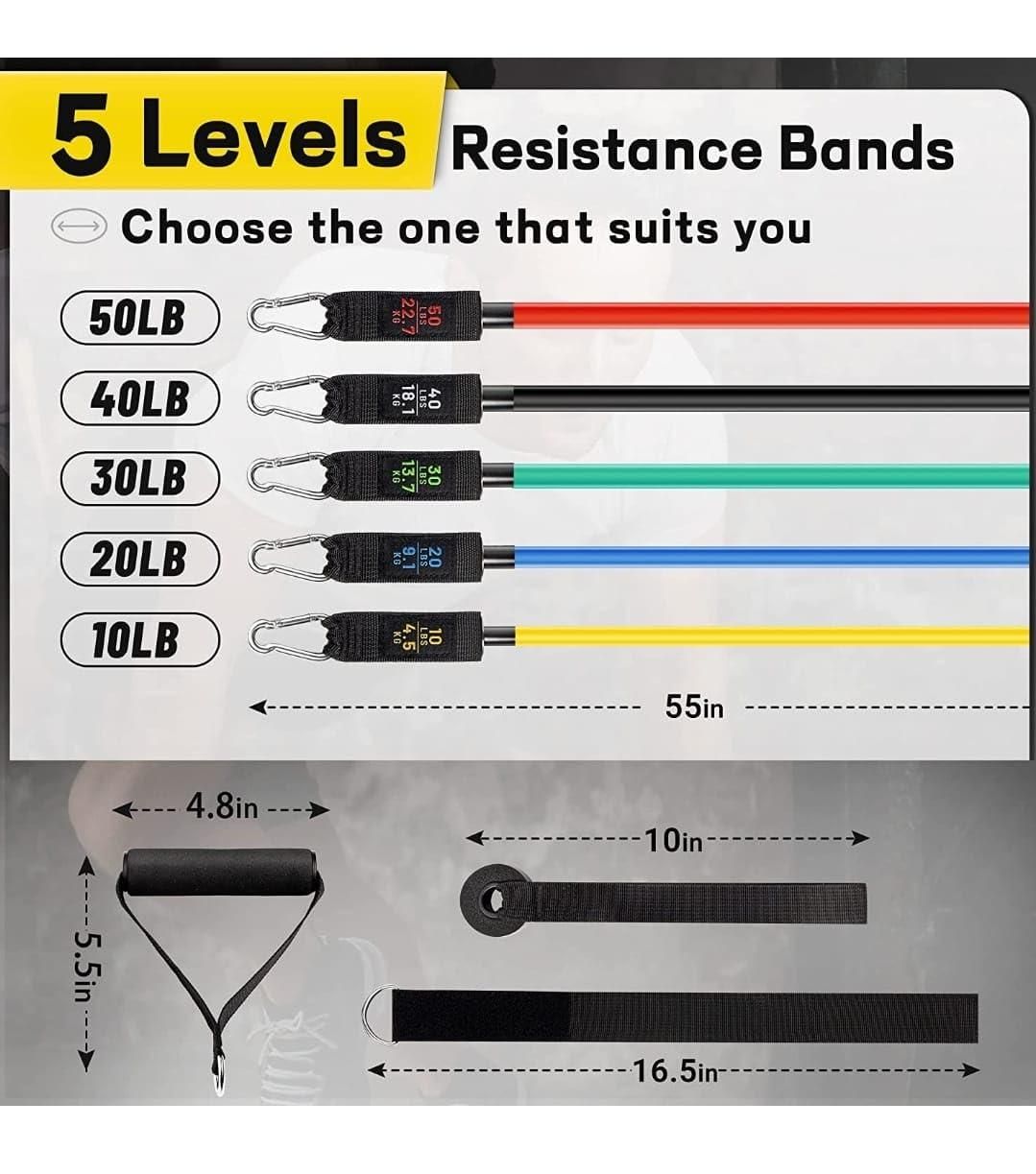 Resistance Band Set for Heavy Workout